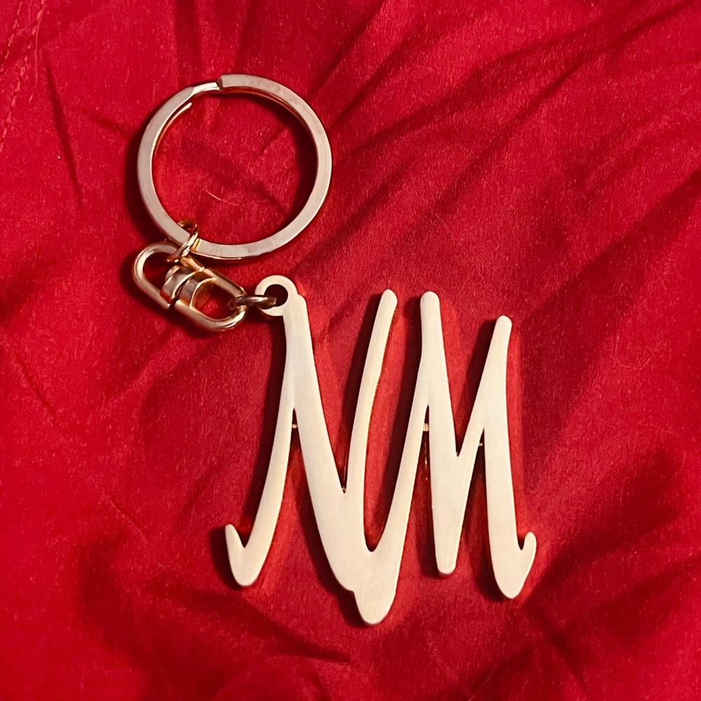 Neiman Marcus Gold Monogram Keychain - Picture 2 of 4